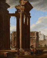 View in the Roman Forum, 1615